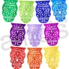 Large Sugar Skull Plastic Picado