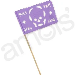 Lavender Sugar Skull Flag