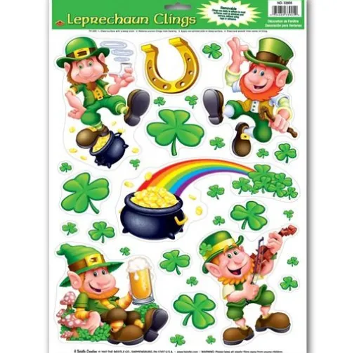 Leprechaun & Shamrock Clings