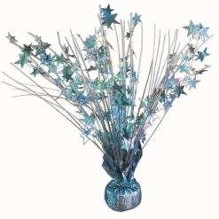 Light Blue Holographic Starburst Centerpiece