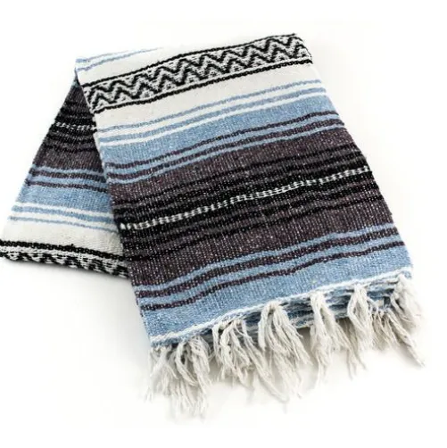 Light Blue Mexican Blanket