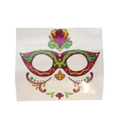 Mardi Gras Full Face Tattoo