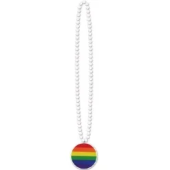 Medallion Rainbow Bead Necklace
