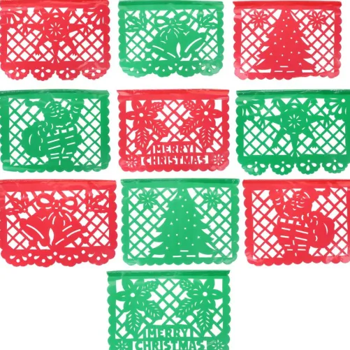 Medium Merry Christmas Plastic Picado Banner