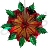 Medium Metallic Poinsettia Fan