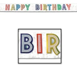 Metallic Happy Birthday Banner