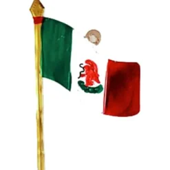 Mexican Flag Tin Ornament