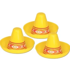 Miniature Yellow Plastic Sombrero