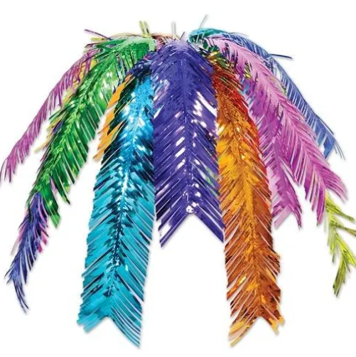 Multicolor Metallic Palm Leaf Cascade