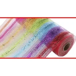 Multicolor Stripe Mesh Roll
