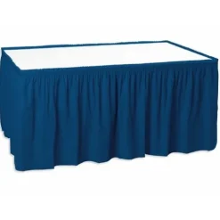 Navy Blue Table Skirt