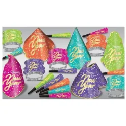 Neon Burst New Year's Eve Party Kit for 10