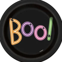 Neon Light Halloween 7"Plates