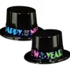 Neon New Year Top Hat