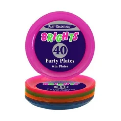 6' Neon Party Plates