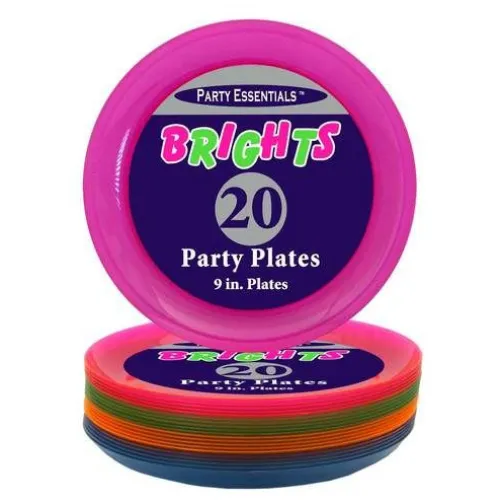 9' Neon Party Plates