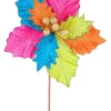 Neon Velvet Poinsettia 9"