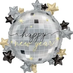 New Year Disco Ball Mylar Balloon