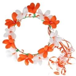 Orange and White Flower Crown