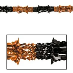 Orange-Black Metallic Garland