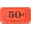 Orange 50 Cent Ticket Roll