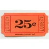 Orange 25 Cent Ticket Roll