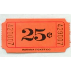Orange 25 Cent Ticket Roll