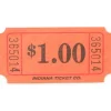 Orange Dollar Ticket Roll