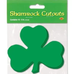 5" Packaged Shamrock Cutouts