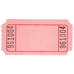Pink Blank Ticket Roll