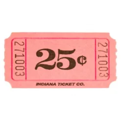 Pink 25 Cent Ticket Roll