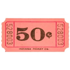 Pink 50 Cent Ticket Roll