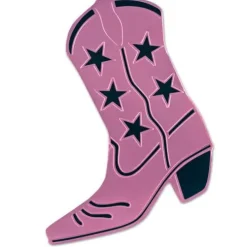 Pink Foil Cowboy Boots