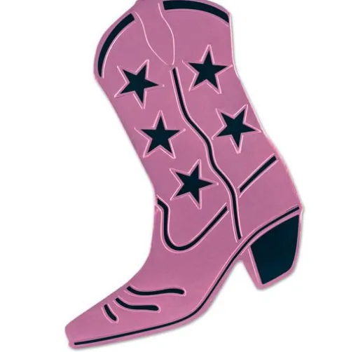 Pink Foil Cowboy Boots