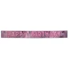 Pink Happy Birthday Banner