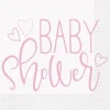 Pink Hearts Baby Shower Luncheon Napkins
