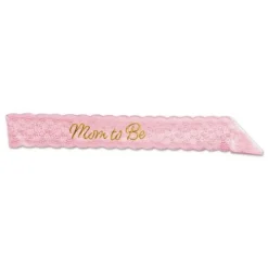 Pink Mom To Be Lace Sash