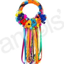 Plastic Flower Sarape Wreath