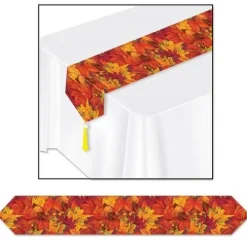 Printed Fall Leaf Table Runner