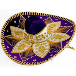 Purple and Gold Mariachi Sombrero