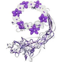 Purple and White Flower Crown