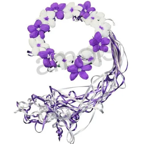 Purple and White Flower Crown