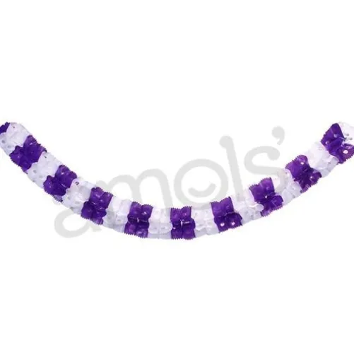 Purple and White Plastic Garland