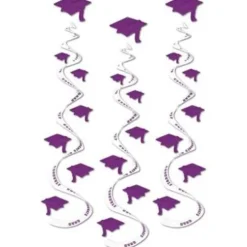 Purple Printed Grad Whirls