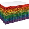 Rainbow Metallic Table Skirting