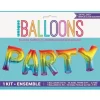 Rainbow Party Mylar Balloon Kit