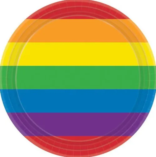 Rainbow 7" Plates