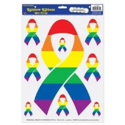 Rainbow Ribbons Wall Clings