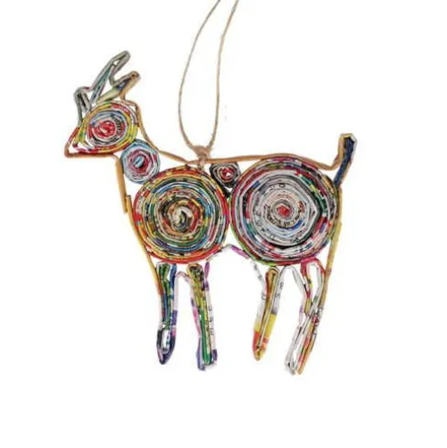 Recycled Material Goat Ornament