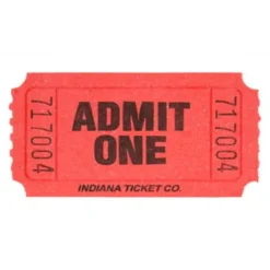 Red Admit One Ticket Roll
